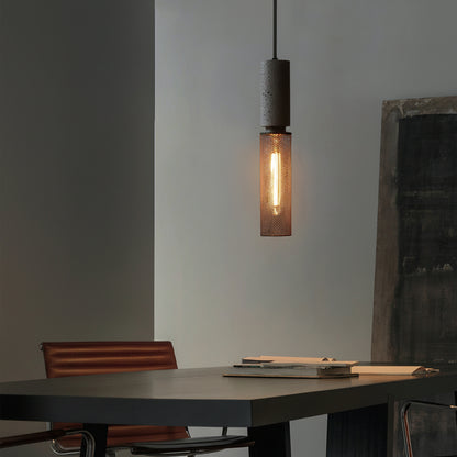 Elarion Mesh Pendant Black Concrete
