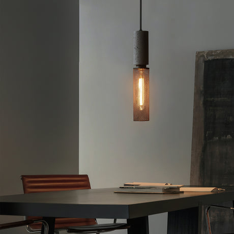 Modern Black Concrete Pendant Light