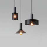 Modern Black Concrete Pendant Light