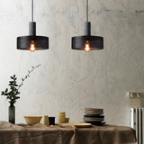 Modern Black Concrete Pendant Light