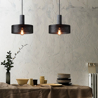 Elarion Mesh Pendant Black Concrete