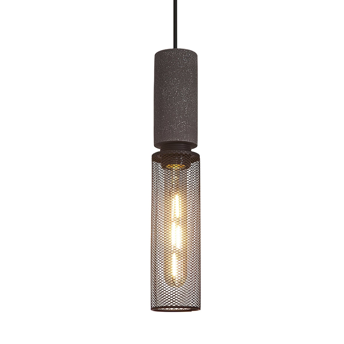 Elarion Mesh Pendant Black Concrete