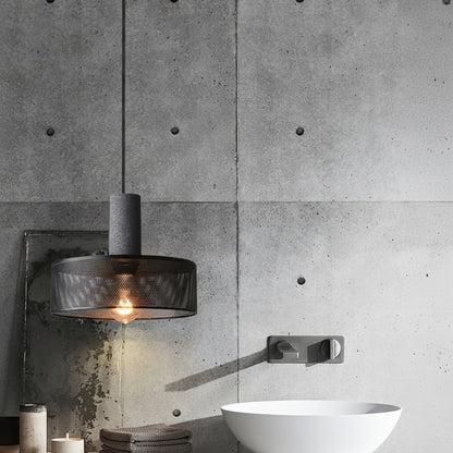 Elarion Mesh Pendant Black Concrete