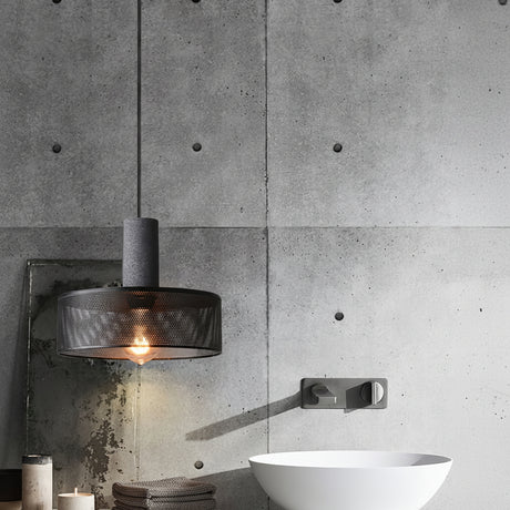 Modern Black Concrete Pendant Light