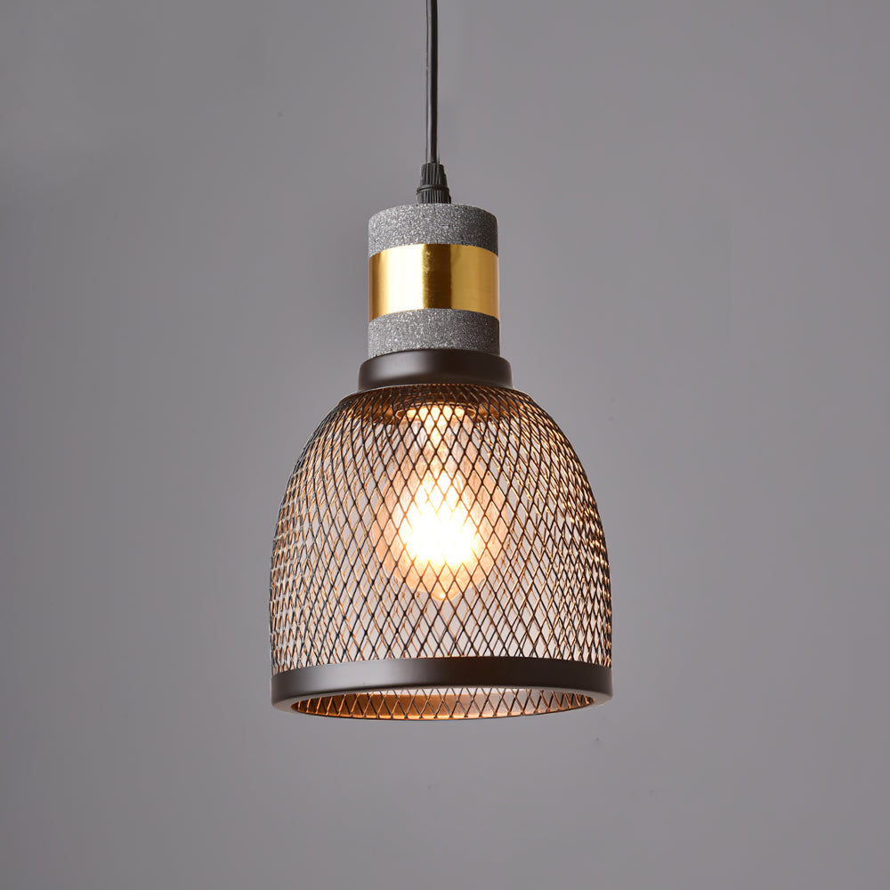 Elarion Mesh Pendant Black Concrete