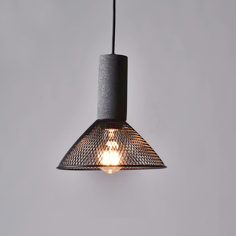 Elarion Mesh Pendant Black Concrete