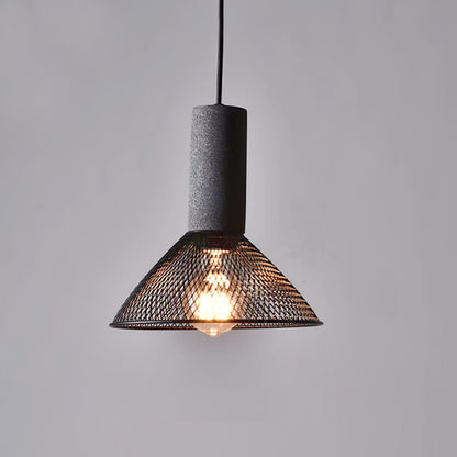 Elarion Mesh Pendant Black Concrete