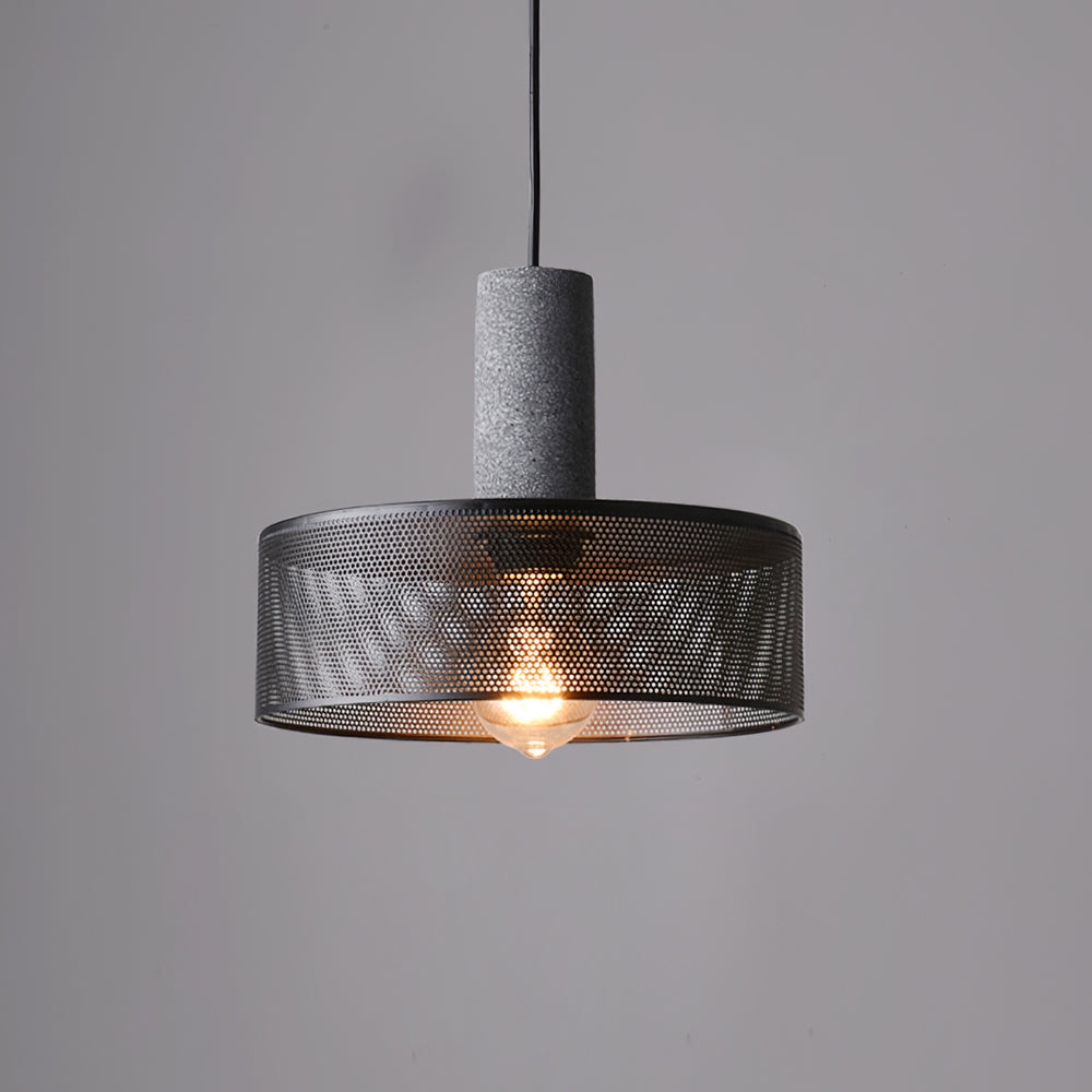 Elarion Mesh Pendant Black Concrete