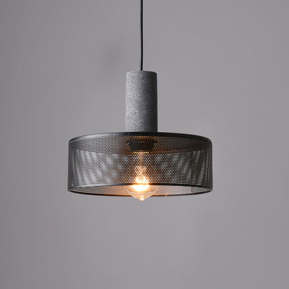Elarion Mesh Pendant Black Concrete