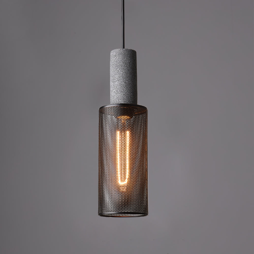 Elarion Mesh Pendant Black Concrete