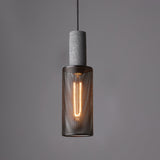 Modern Black Concrete Pendant Light