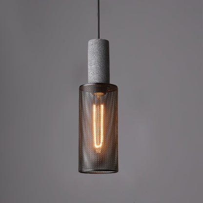 Elarion Mesh Pendant Black Concrete