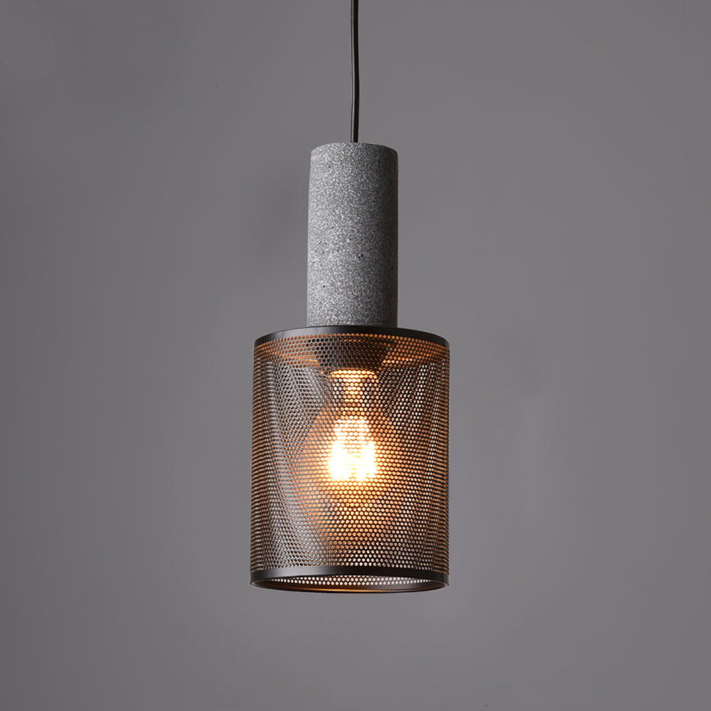 Elarion Mesh Pendant Black Concrete