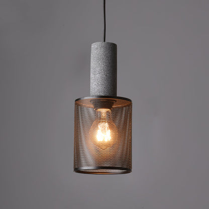 Elarion Mesh Pendant Black Concrete