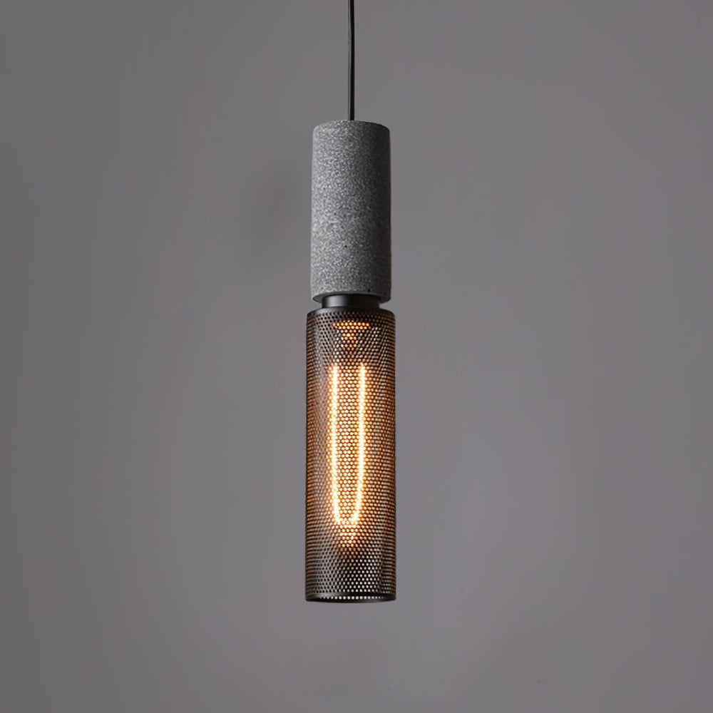 Elarion Mesh Pendant Black Concrete