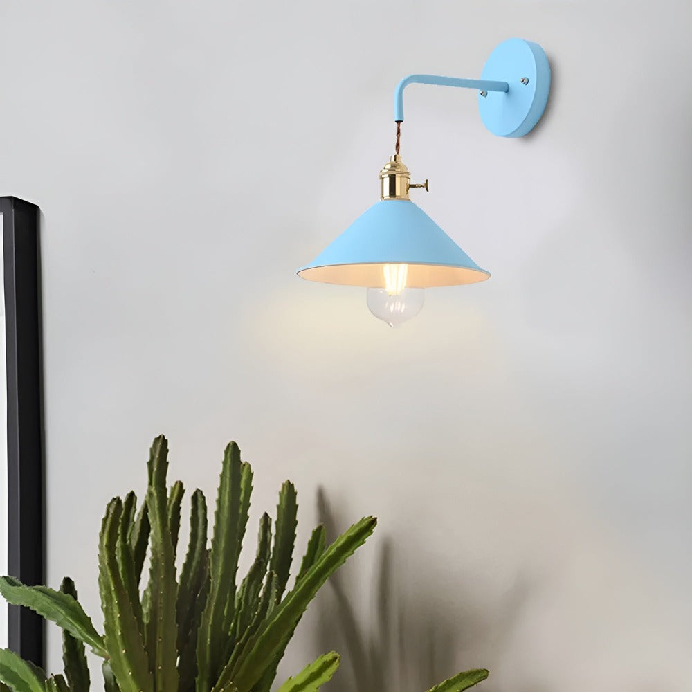 Vintage Cone Wall Sconce Lighting with Adjustable Light Direction – Stylish Metal Design for Home Decor 3