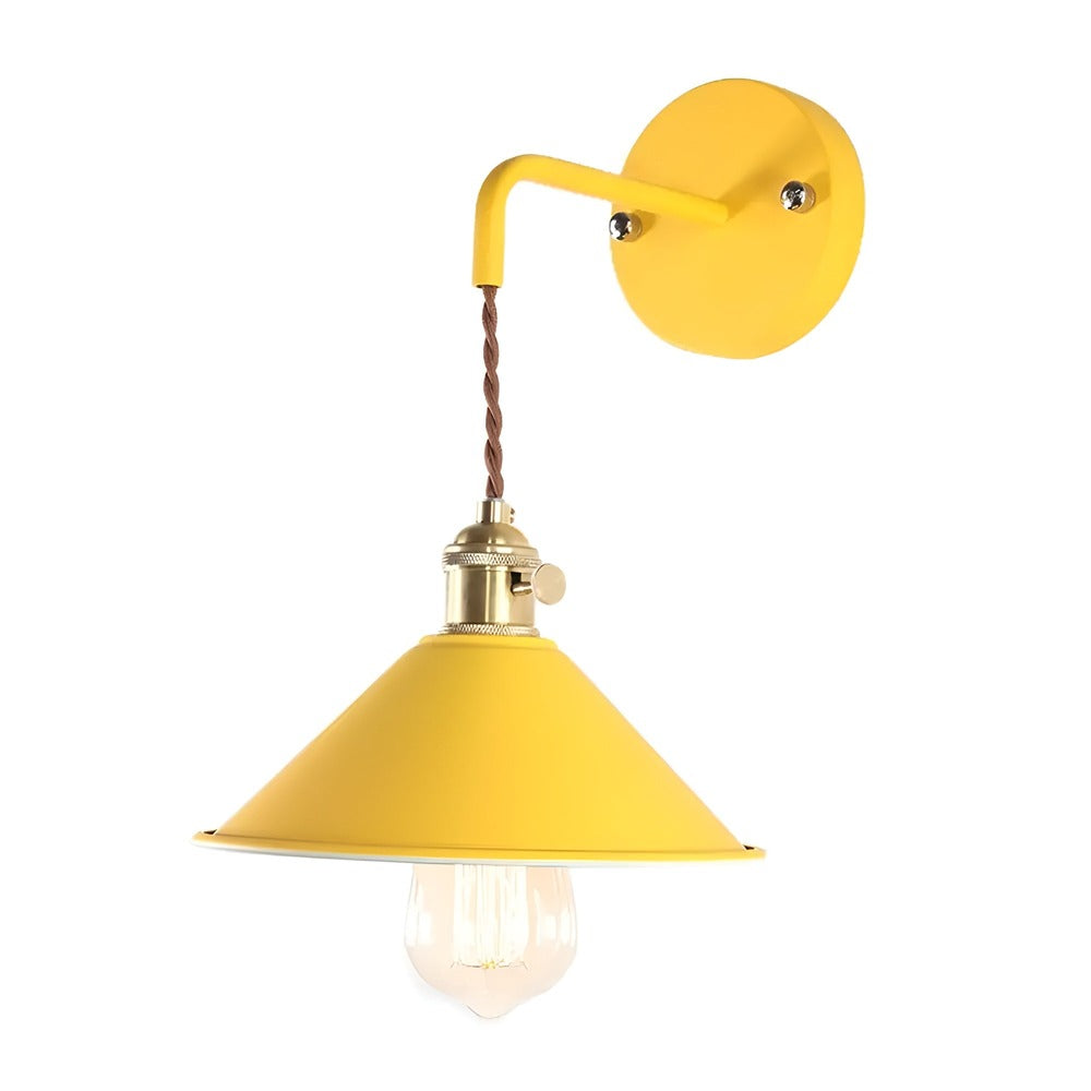 Vintage Cone Wall Sconce Lighting with Adjustable Light Direction – Stylish Metal Design for Home Decor 14