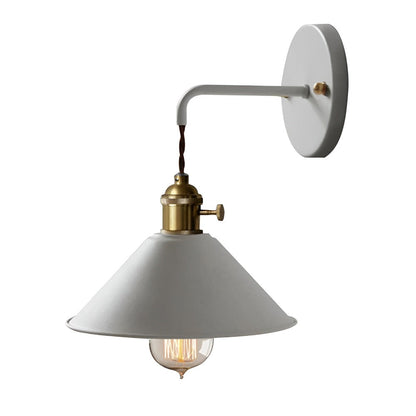 Vintage Cone Wall Sconce Lighting with Adjustable Light Direction – Stylish Metal Design for Home Decor 15