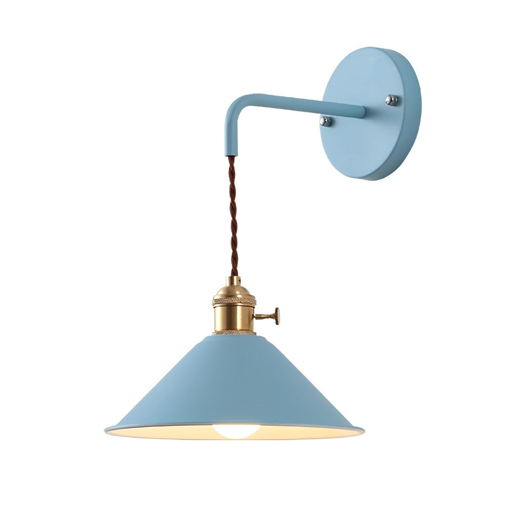 Vintage Cone Wall Sconce Lighting with Adjustable Light Direction – Stylish Metal Design for Home Decor 16