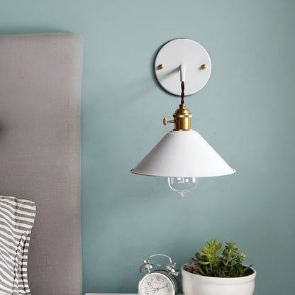 Vintage Cone Wall Sconce Lighting with Adjustable Light Direction – Stylish Metal Design for Home Decor 2
