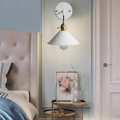 Vintage Cone Wall Sconce Lighting with Adjustable Light Direction – Stylish Metal Design for Home Decor 9
