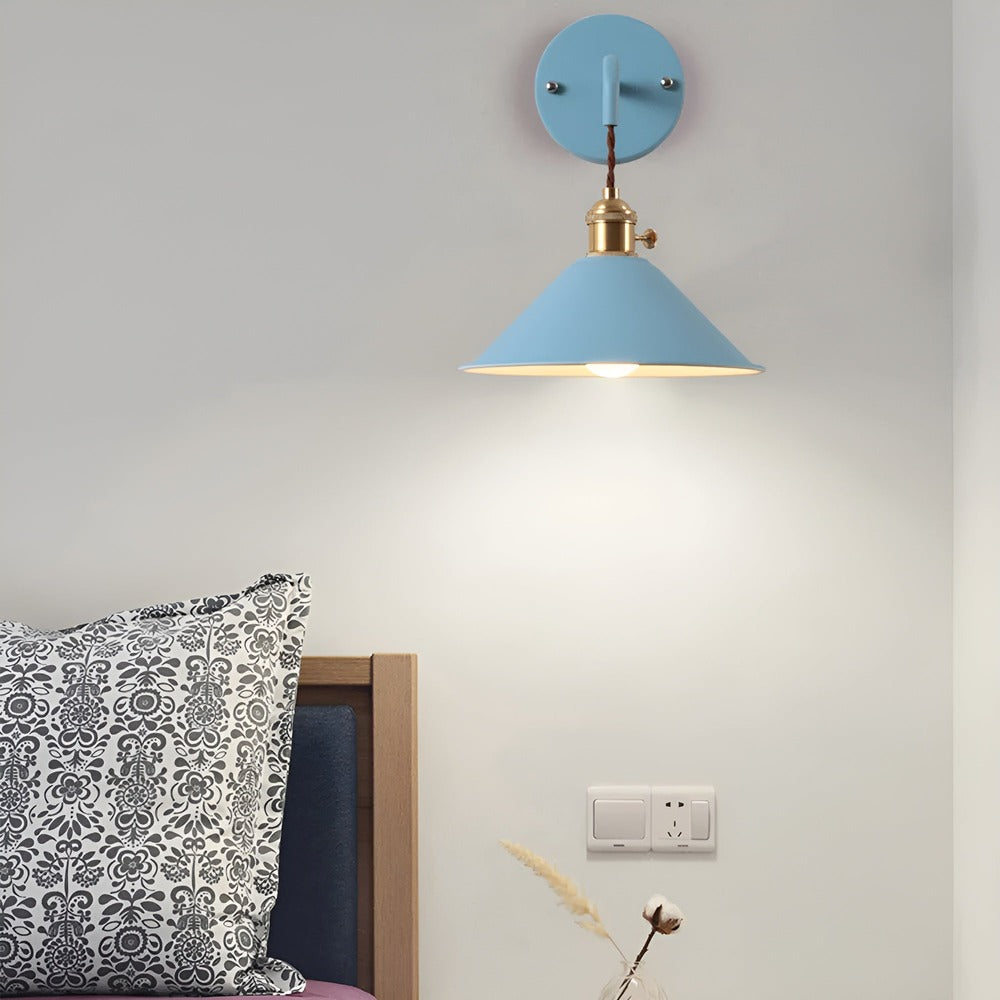 Vintage Cone Wall Sconce Lighting with Adjustable Light Direction – Stylish Metal Design for Home Decor 11