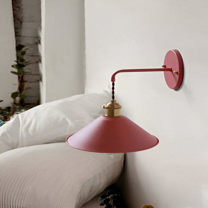 Vintage Cone Wall Sconce Lighting with Adjustable Light Direction – Stylish Metal Design for Home Decor 6