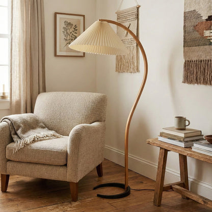 Nuvora Wooden Arc Floor Lamp