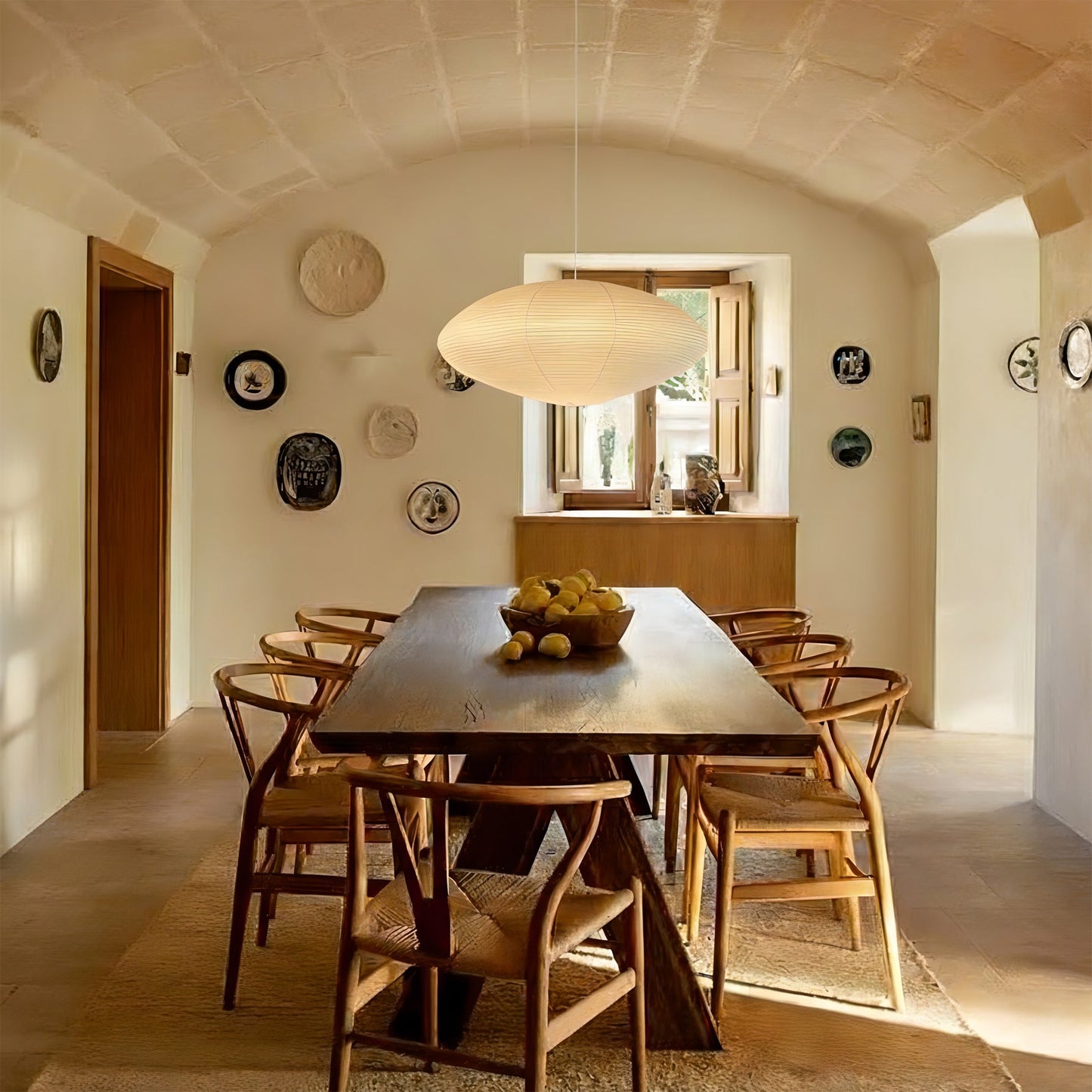 Solenne Rice Paper Pendant Light