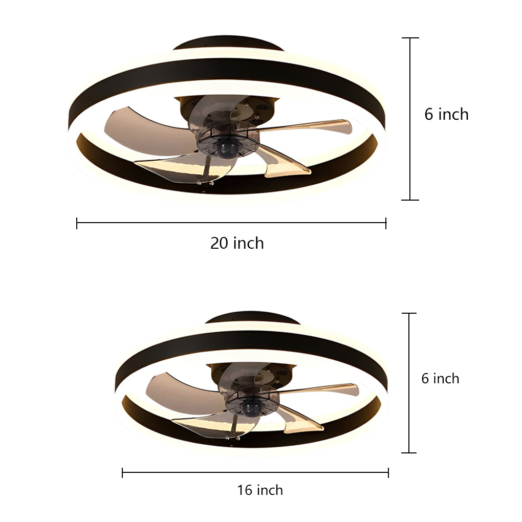Cylindra Dimmable LED Ceiling Fan - Modern 41 cm Design with Light for Stylish Comfort 6