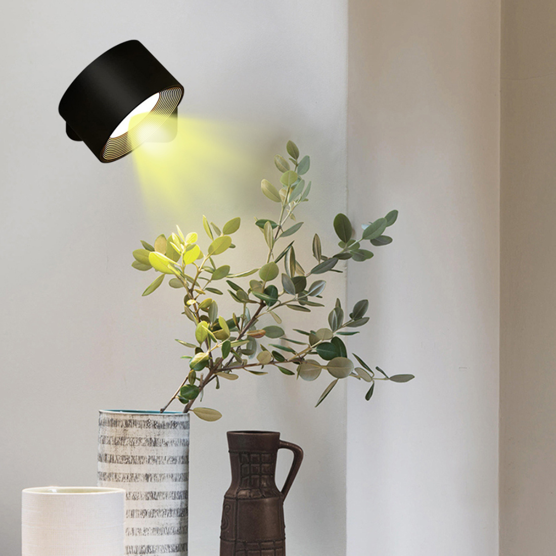 FlexiLamp Wireless Rechargeable LED Wall Lamp - 360° Illumination for Indoor & Outdoor Safety 13