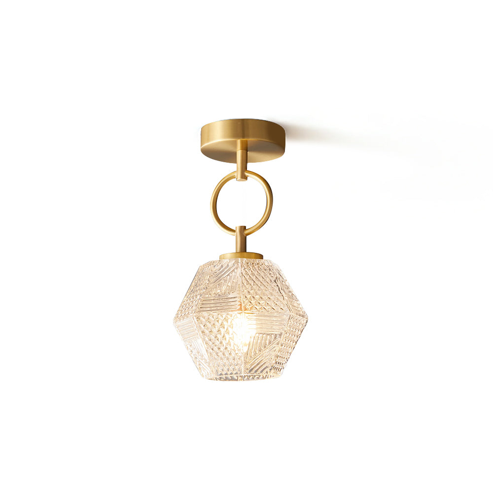 Auralis Geometric Glass Ceiling Light