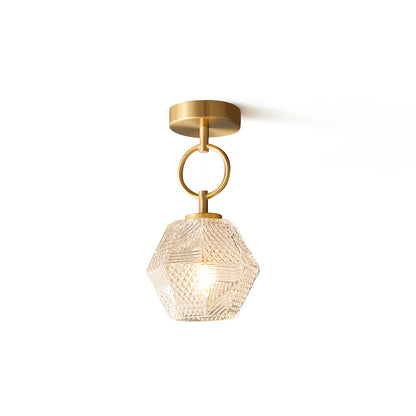 Auralis Geometric Glass Ceiling Light