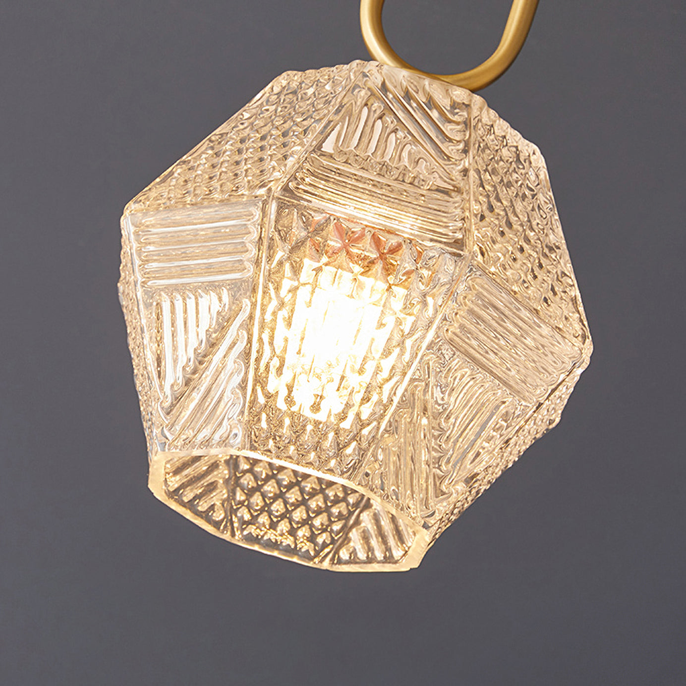 Auralis Geometric Glass Ceiling Light