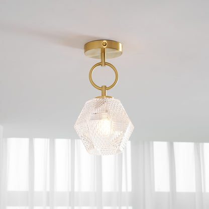 Auralis Geometric Glass Ceiling Light
