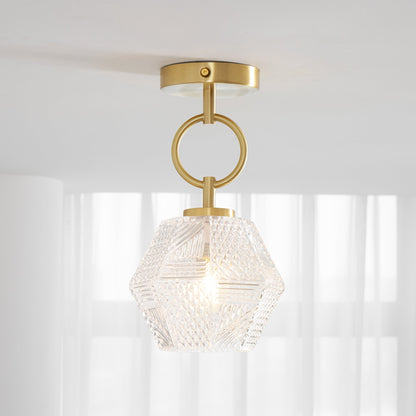 Auralis Geometric Glass Ceiling Light