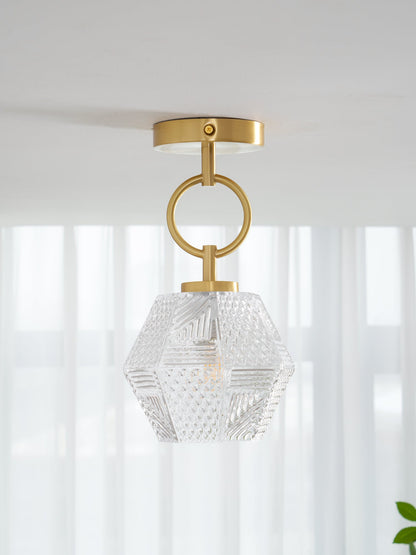 Auralis Geometric Glass Ceiling Light