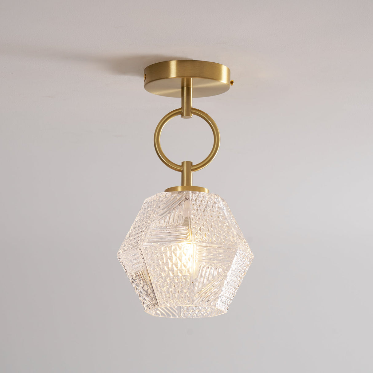 Geometric Glass Ceiling Light