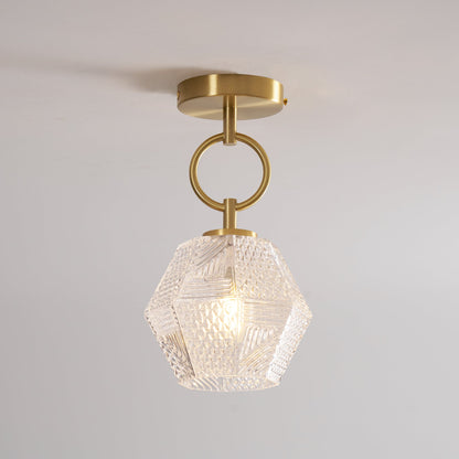 Auralis Geometric Glass Ceiling Light