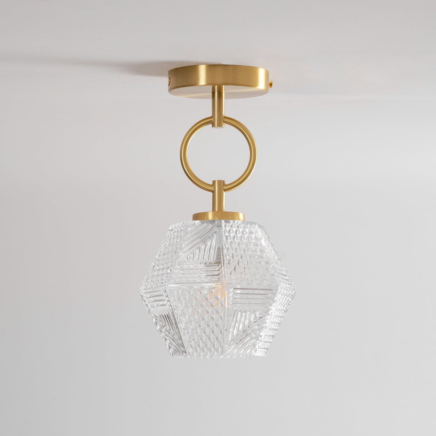 Auralis Geometric Glass Ceiling Light