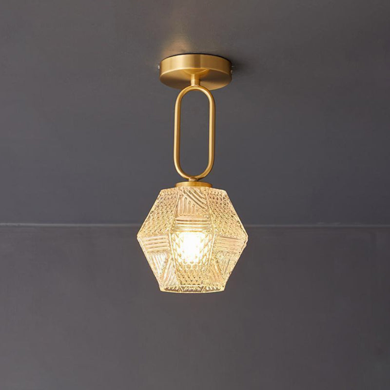 Auralis Geometric Glass Ceiling Light