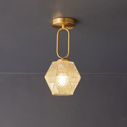 Auralis Geometric Glass Ceiling Light