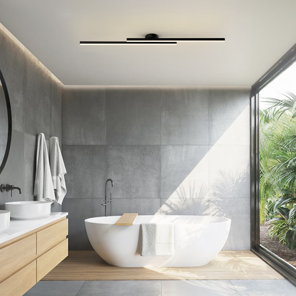 Modern LED Flush Mount Ceiling Light with Adjustable Color Temperature – Sleek Black Design for Versatile Illumination 1