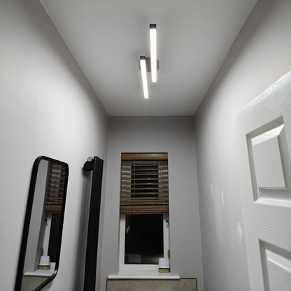 Modern LED Flush Mount Ceiling Light with Adjustable Color Temperature – Sleek Black Design for Versatile Illumination 3