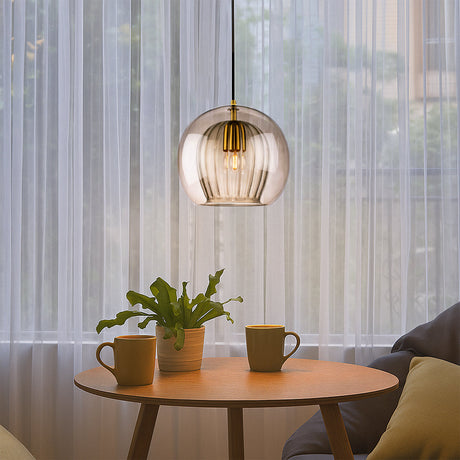 Modern Smoked Glass Pendant Light
