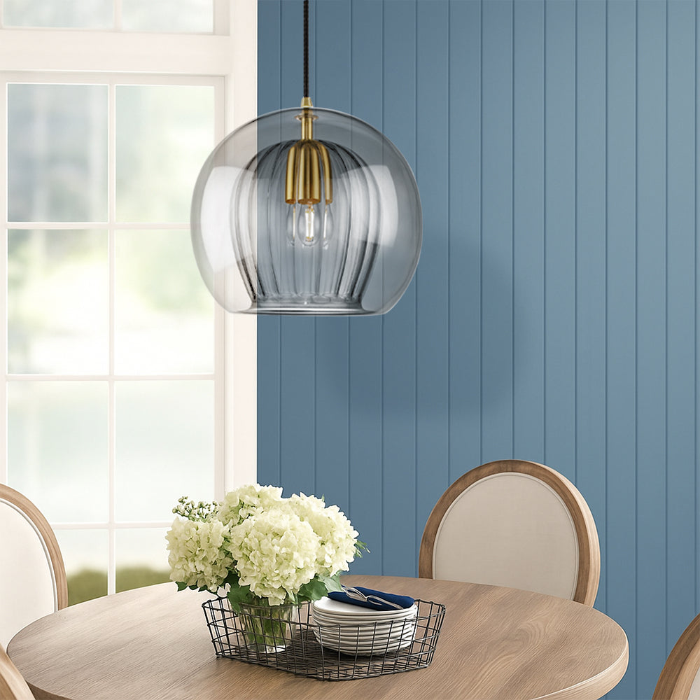 Zenelle Smoked Glass Light Pendant