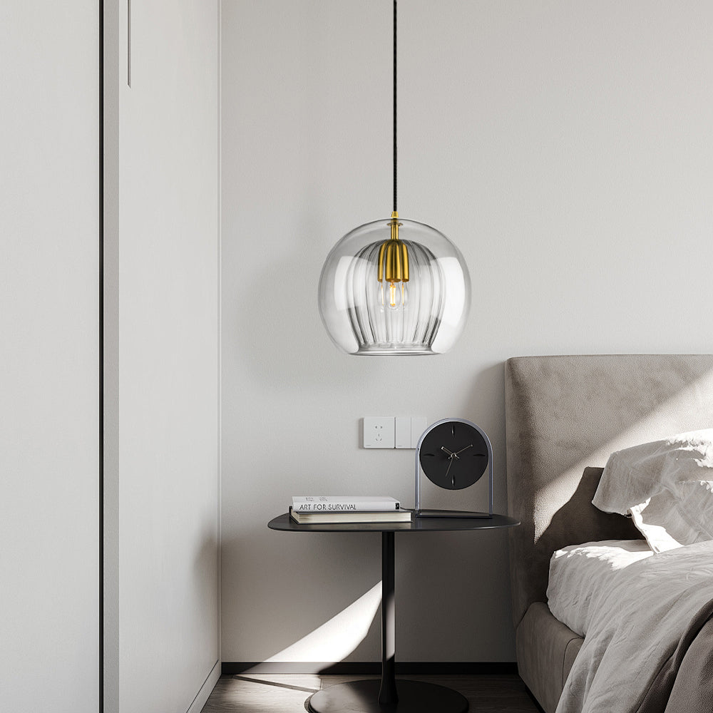 Zenelle Smoked Glass Light Pendant