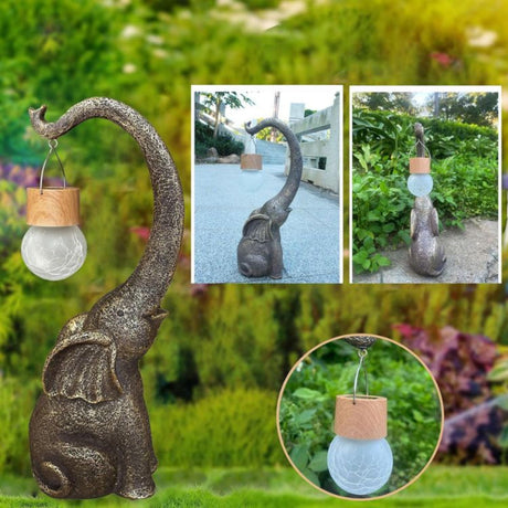 Charming Solar Elephant Lamp – Outdoor Lights with Decorative Glow – Weatherproof Lighting for Gardens and Patios 3
