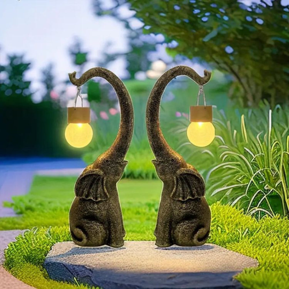 Charming Solar Elephant Lamp – Outdoor Lights with Decorative Glow – Weatherproof Lighting for Gardens and Patios 4