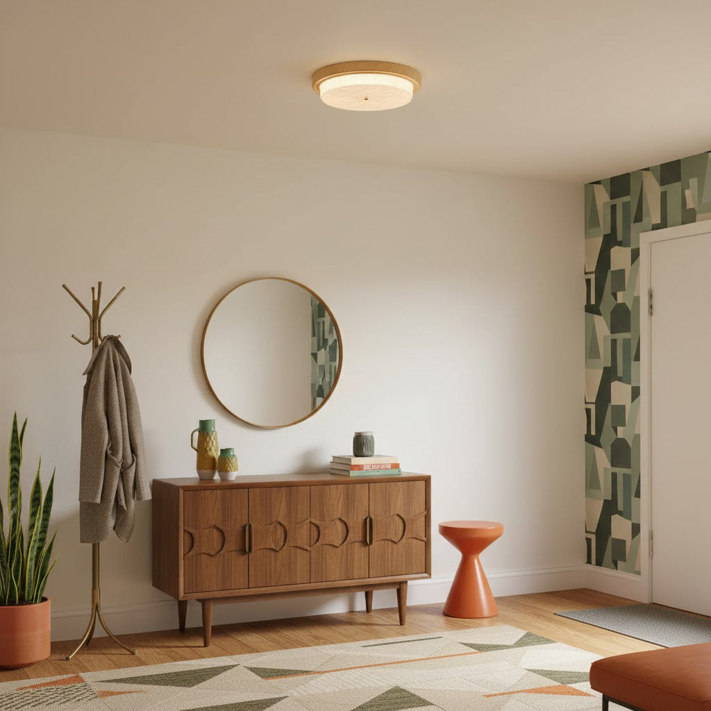 Velin Round Flush Ceiling Light